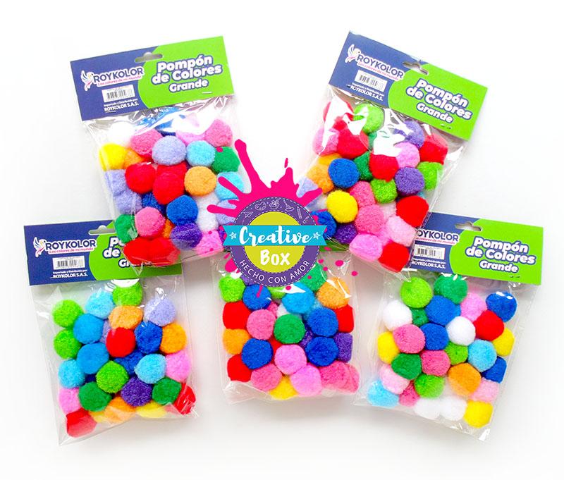 POMPONES COLORIDOS 35 PCS ANC-1613