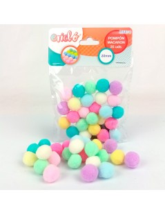 POMPONES COLORIDOS 80 PCS ANC-23142