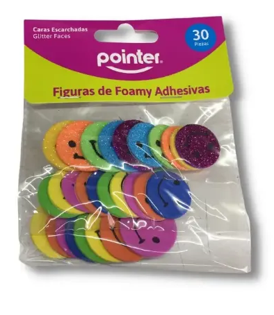 FOAMY ESCARCHADO MINI CARITAS STICKY PAQUETICO A126-LJCF30