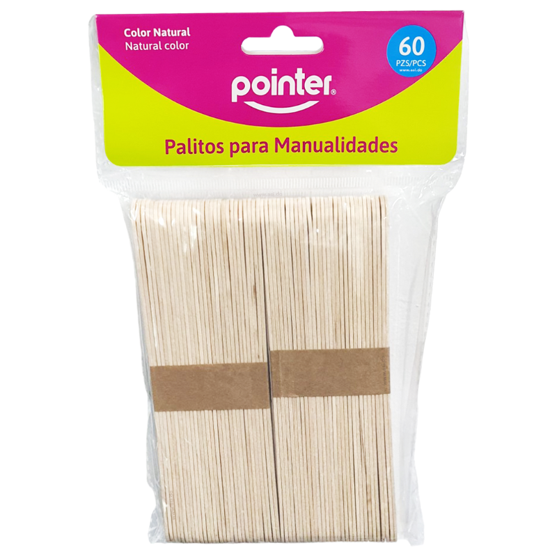 PALITOS DE MADERA 60 UNIDADES 15GRS
