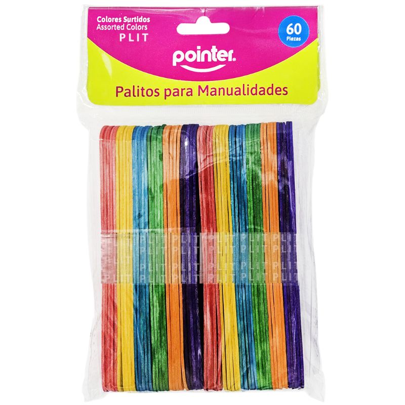 PALITOS PARA MANUALIDADES DE COLORES - ST-60CO-1